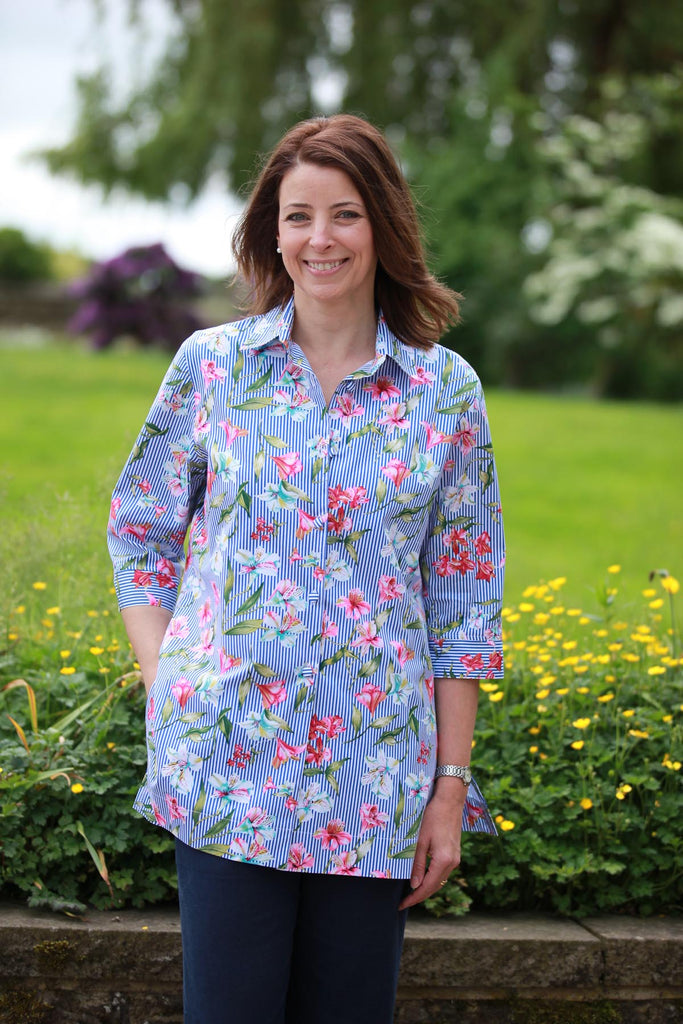Floral striped long Shirt