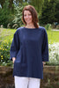 India Top in Navy and Pool Blue