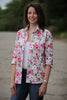 Tara Floral Shirt in Mint/cerise size 12 only