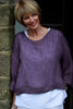 India Linen Cropped Top in Pale Tangarine