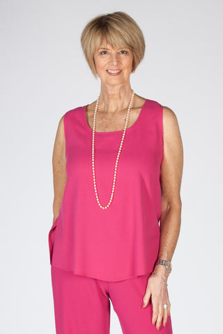 Sale Crepe Vest in Raspberry size 12  only