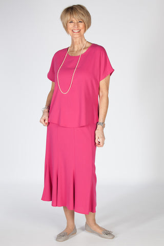 Sale Stratford Crepe skirt in Raspberry size 12  only
