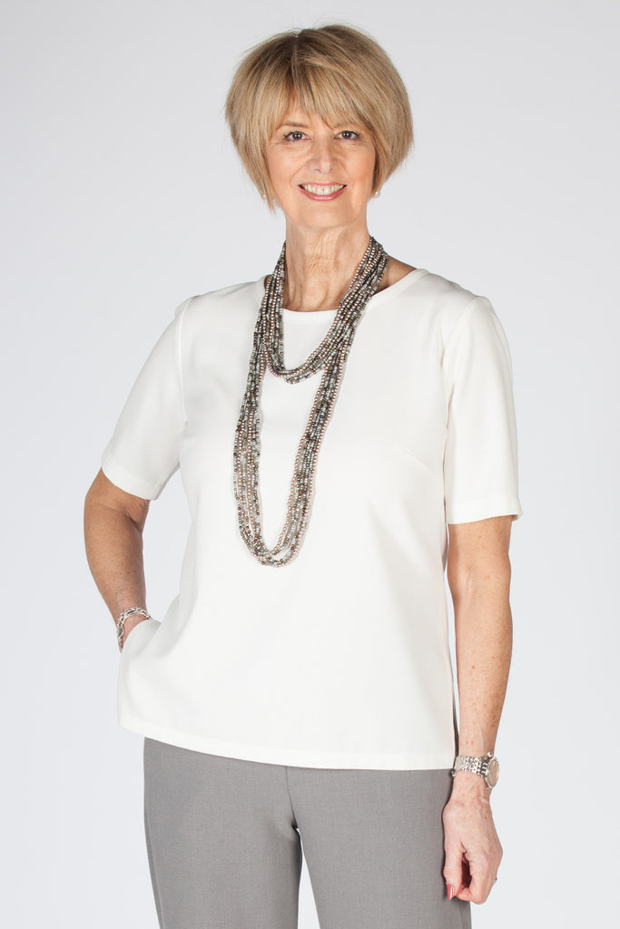 Rio Crepe Top in Cream