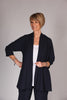 Summer Crepe Jacket in White Navy and  Black