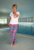 Aruba summer trousers - Royal Floral and Cream Floral