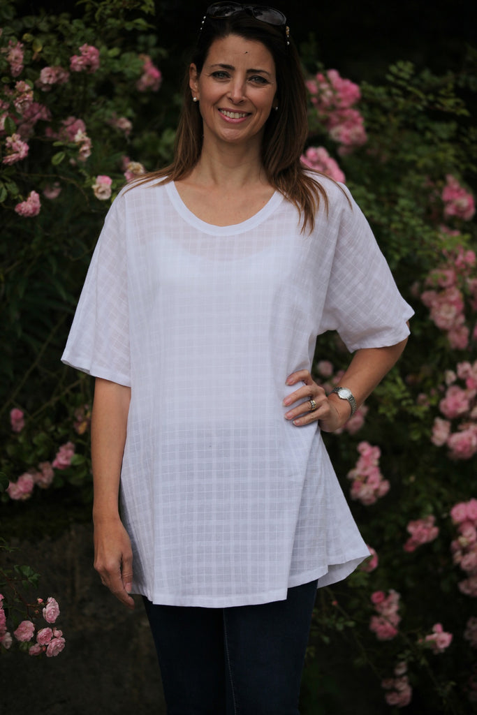Sienna oversized top in white