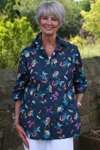Butterfly long cotton Shirt