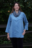 Nepal top in Babycord in Cameo blue