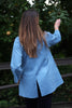 Nepal top in Babycord in Cameo blue