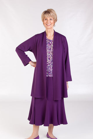 Seville Jersey Jacket in Grape