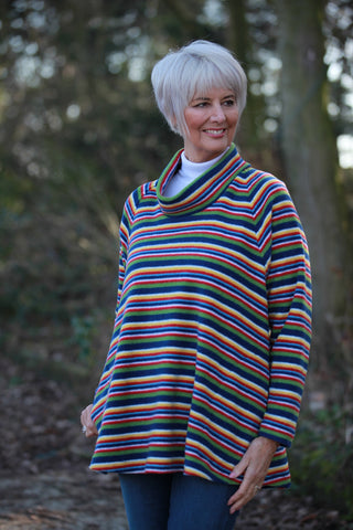 Limited edition striped Swaledale Fleece Top