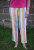 Calypso Seersucker Trousers Candy stripe size 14 only