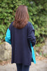 Joanna Oversized Tunic in Navy/Petrol