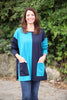 Joanna Oversized Tunic in Navy/Petrol