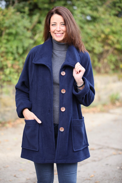 Swaledale swing Coat in Navy and Black