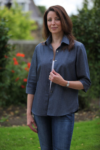 Sale Oxford Short spotted Shirt in two colours Size 12 only